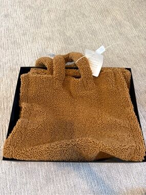 NWT Stand Studio Teddy Fleece Shopper Tote - Brown